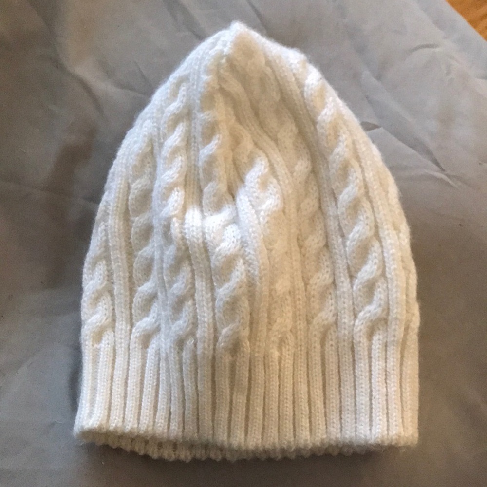 Cream winter hat